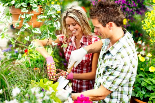 Professional landscaper in Belmont planning a functional outdoor space