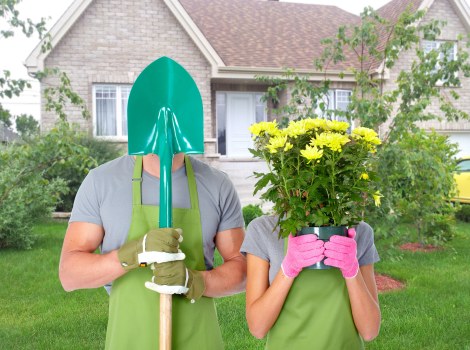 Garden clearance team removing branches and waste in Belmont