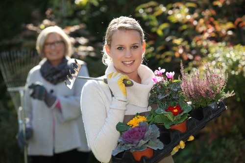 Reusable landscaping materials set aside for charitable donation and reuse